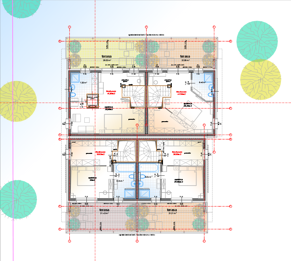 Mivka - 18 Marec 2015 - Vrstne hise - Tloris penthouse